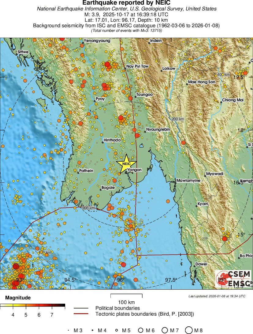 regional magnitude historical seismicity