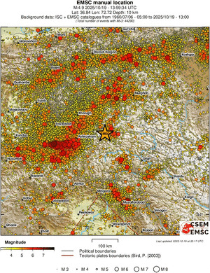 regional magnitude historical seismicity