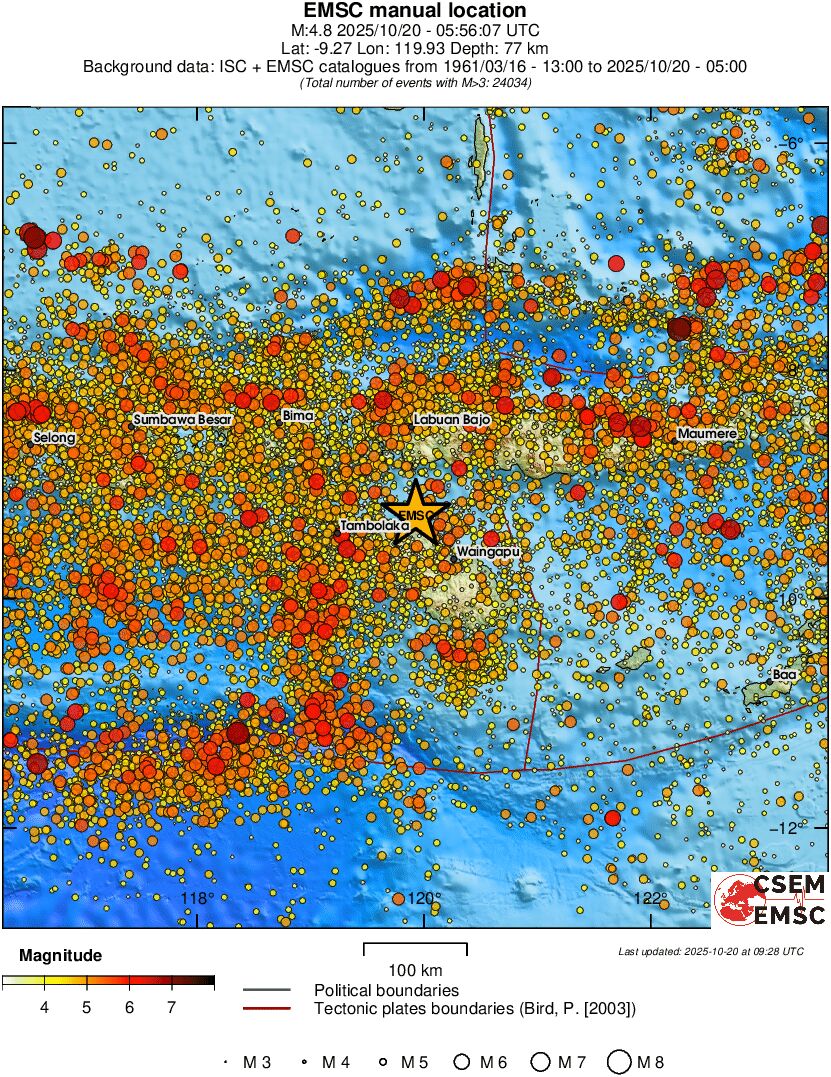 regional magnitude historical seismicity