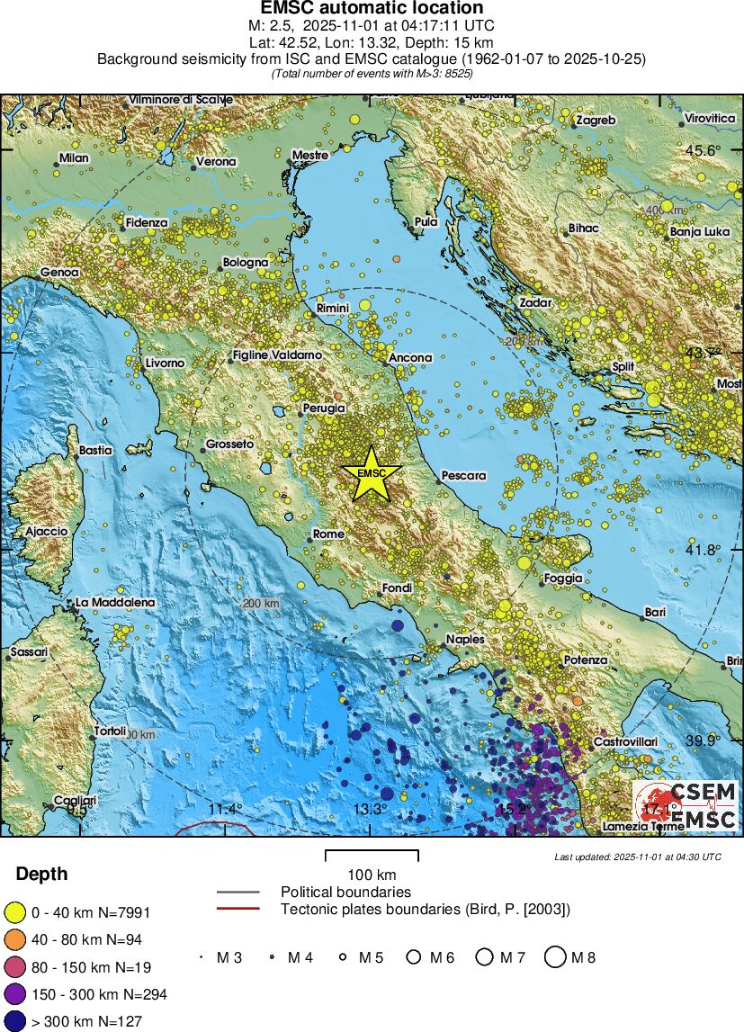 regional historical seismicity