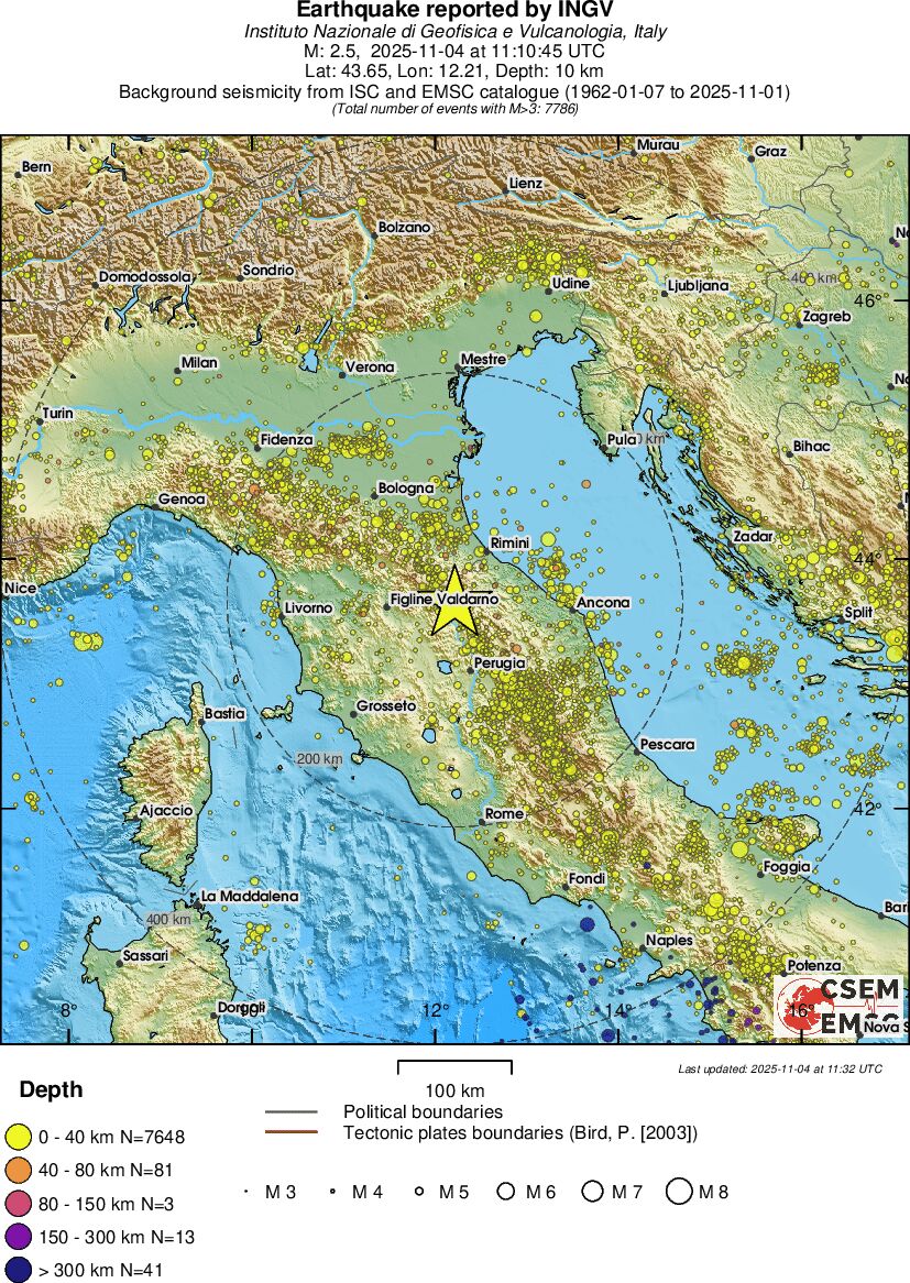regional historical seismicity
