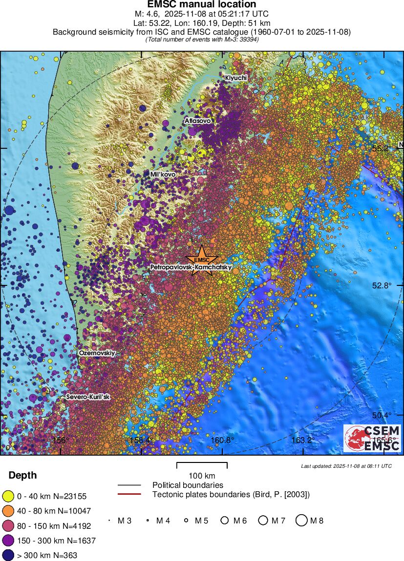 regional historical seismicity