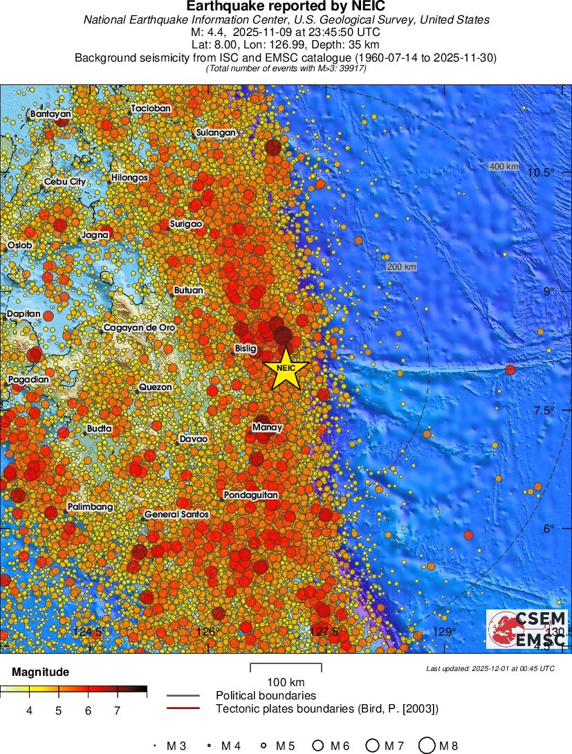 regional magnitude historical seismicity