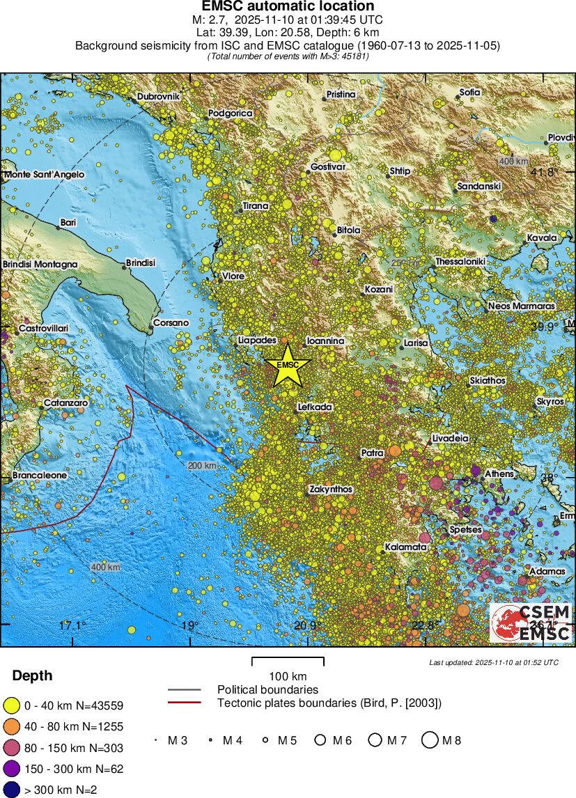 regional historical seismicity