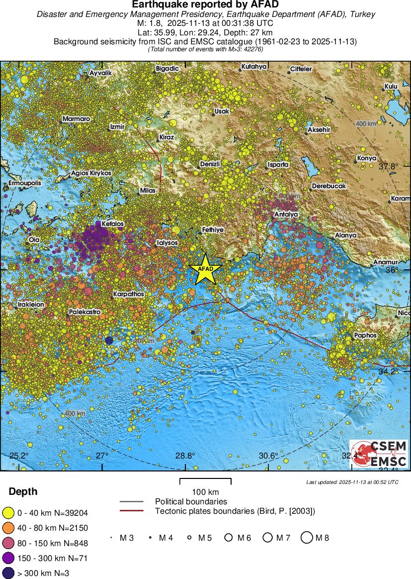 regional historical seismicity
