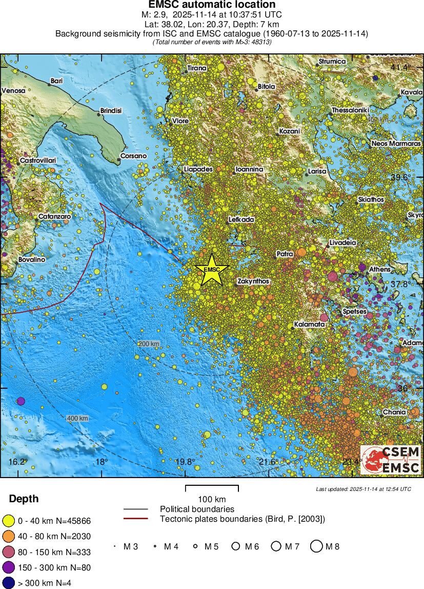regional historical seismicity