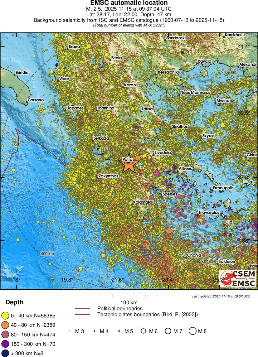 regional historical seismicity