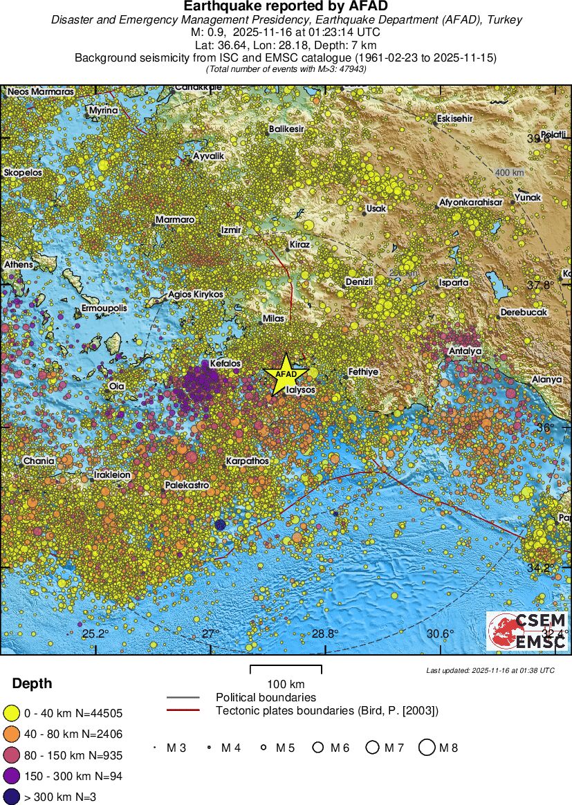 regional historical seismicity
