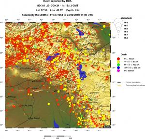 regional historical seismicity