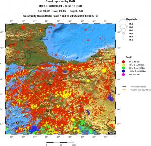regional historical seismicity