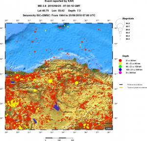 regional historical seismicity