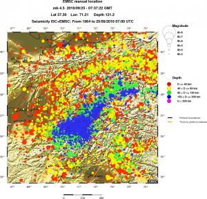 regional historical seismicity