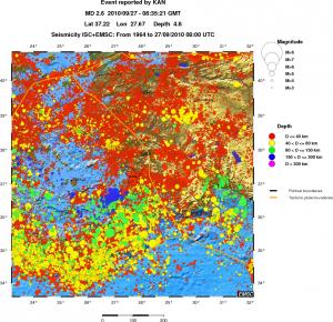 regional historical seismicity