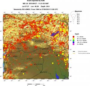regional historical seismicity