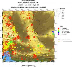 regional historical seismicity