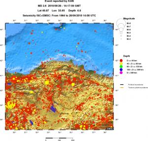 regional historical seismicity
