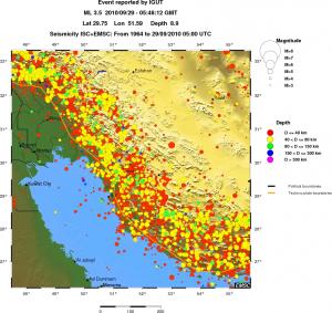 regional historical seismicity