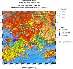 regional historical seismicity