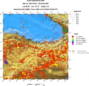 regional historical seismicity