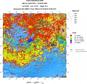 regional historical seismicity