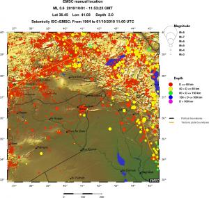 regional historical seismicity