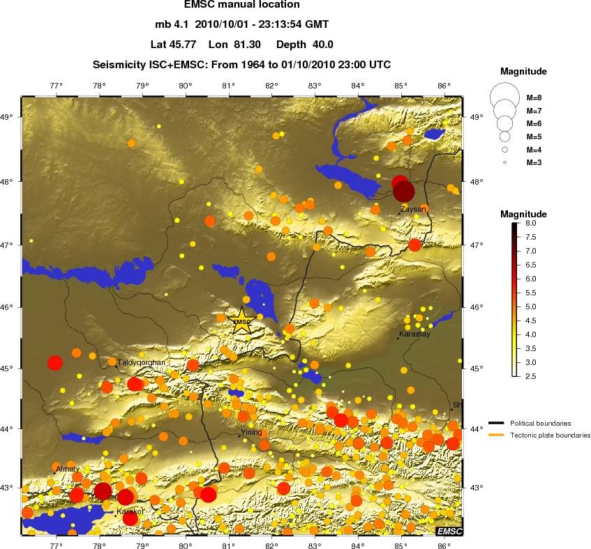 regional magnitude historical seismicity