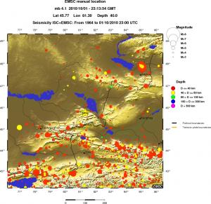 regional historical seismicity