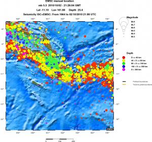 regional historical seismicity