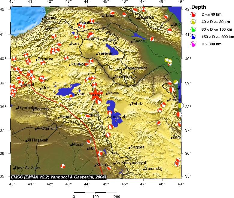 Regional moment Tensor