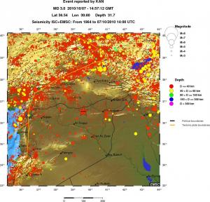 regional historical seismicity