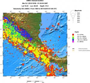 regional historical seismicity