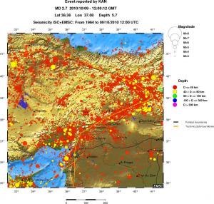regional historical seismicity