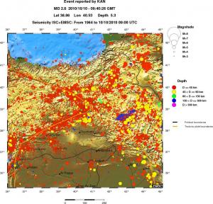 regional historical seismicity