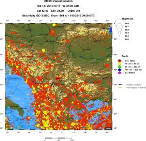 regional historical seismicity