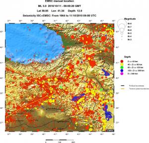 regional historical seismicity