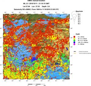 regional historical seismicity