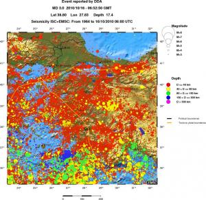 regional historical seismicity