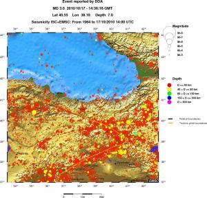 regional historical seismicity