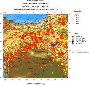 regional historical seismicity