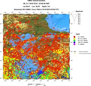 regional historical seismicity