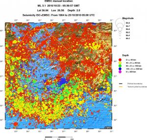 regional historical seismicity