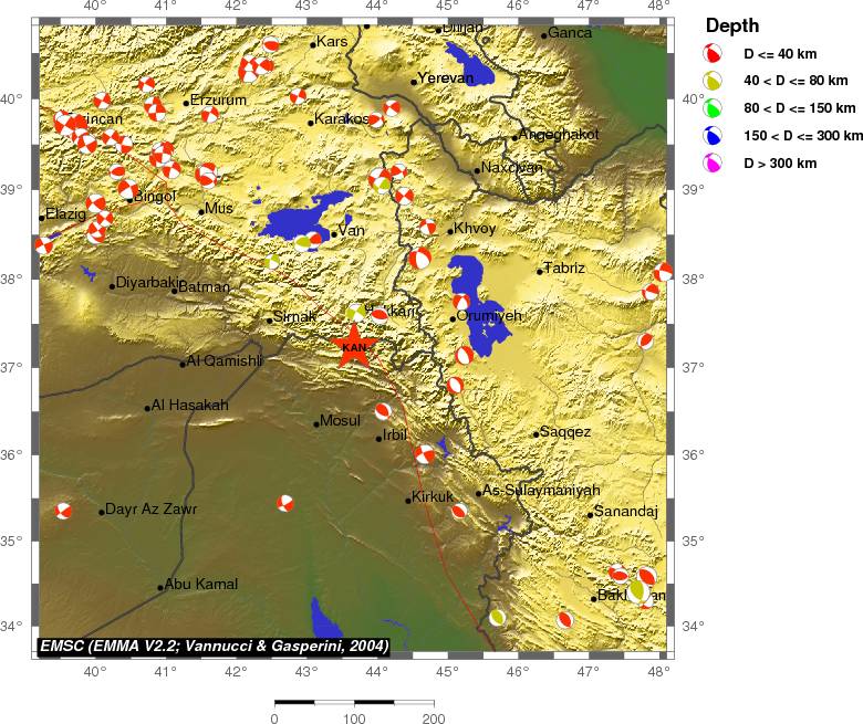 Regional moment Tensor