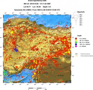 regional historical seismicity