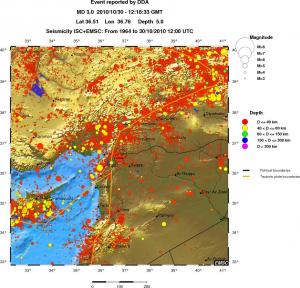 regional historical seismicity