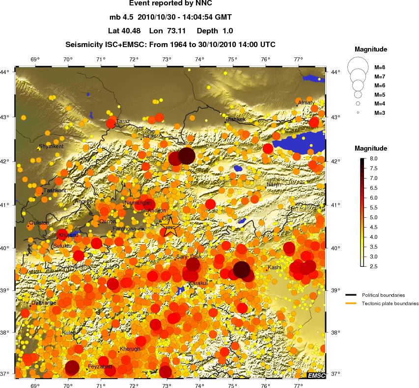 regional magnitude historical seismicity