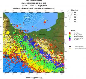 regional historical seismicity
