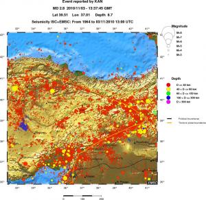 regional historical seismicity
