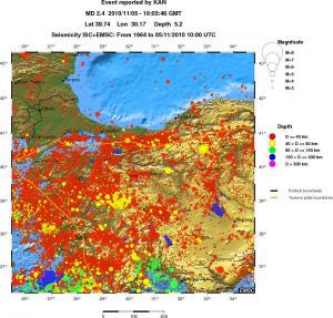 regional historical seismicity