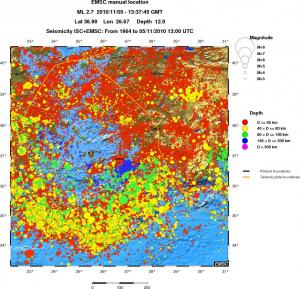regional historical seismicity