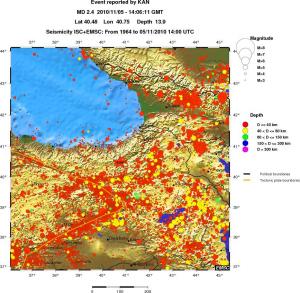 regional historical seismicity